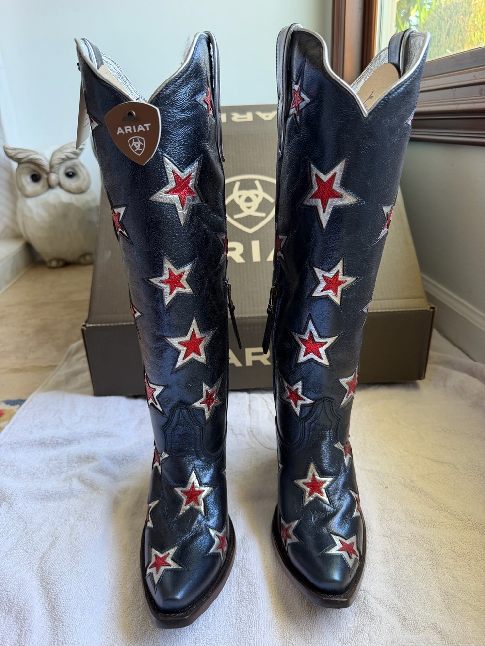 Ariat Casanova Knee-High Boots - Starlight Blue with Star Embroidery - Picture 7 of 11